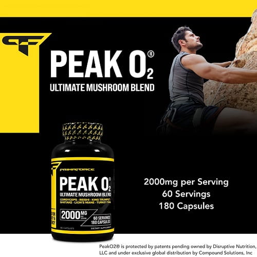 New! PEAK 02 - Power & Endurance, Patented Mushroom Blend