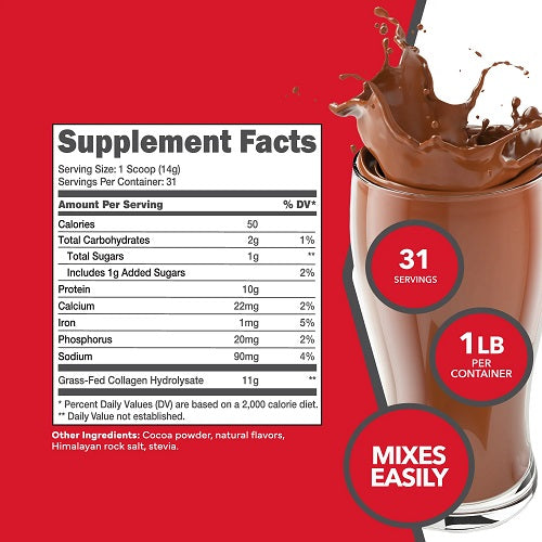 Grass-Fed COLLAGEN PEPTIDES - NEW, Delicious Chocolate!